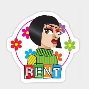 Hedwig's Midnight Radio Presents: RENT - Podcast Logo Without Text (by Raziel) Sticker